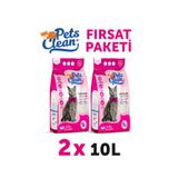 Pets Clean 2x10 lt Bebek Pudralı Kedi Kumu