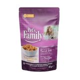 Pets Family Kedi Ödül Maması, Jöleli, 85 gr x 24 Paket (85, Tavuklu - Yavru)