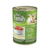 Pets Family Konserve Köpek Maması, 400 gr x 12 Kutu (Dana etli - Yetişkin)