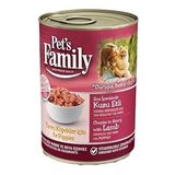 Pets Family Konserve Köpek Maması, 400 gr x 12 Kutu (Kuzu etli - Yavru)
