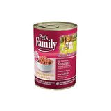 Pets Family Kuzu Etli Konserve Yetişkin Kedi Maması 400 gr x 12 Kutu (Bir Koli)