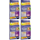 Pets Family Pet’s Family Yetişkin Kedi Maması 1 Kg + 300 g Gurme Lezzetli – 4’lü Ekonomik Paket (Toplam 5,2 Kg)
