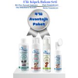 Pets Fav 4'lü Köpek Kuru Köpük ve Doğal Şampuanı Bakım Seti