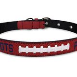 Pets First Sert Deri Evcil Hayvan Tasması NFL New England Patriots Premium Köpek Yaka, Sınırlı Üretim, En İyi ve En Güçlü Ağır Hizmet Köpek Tasması!, Large (20-29" Uzun ve 1" Geniş), NEP-3081-LG