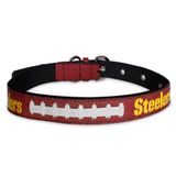 Pets First Sert Deri Evcil Hayvan Tasması NFL Pittsburgh Steelers Premium Köpek Tasması, Sınırlı Üretim, Orta Beden. En İyi ve En Güçlü Ağır Hizmet Köpek Tasması!, Medium (40,6-50,8 cm Uzun & 2,54 cm Geniş)
