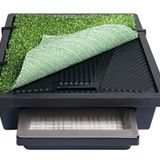 PetSafe Pet Loo Mobil evcil hayvan tuvaleti, suni çim, plastik toplama havuzu, 53 x 45 cm, kolay temizlik, S beden