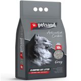 Petsand 10 lt Ekstra Aktif Karbonlu Doğal Gri Bentonit Topaklanan Kedi Kumu