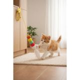 Petscape Elastik Kendinden Yapışkanlı Renkli Kedi Oyun Oltası Kedi Oyuncağı Yapışkanlı Olta Eğitim Oyuncağı