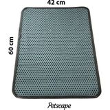 Petscape Ucuz Elekli Kedi Tuvalet Önü Paspası Ekonomik Kedi Kumu Paspası - 60X42CM Kırılmaz Plastik 249352359