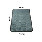 Petscape Ucuz Elekli Kedi Tuvalet Önü Paspası Kedi Kumu Paspası - 60x42cm Kırılmaz Plastik