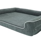 Petshill viscopet Premium Sofa Blok sungerli Alezli Fermuarlı Yıkanabilir Köpek Yatağı-S-antrasit (Medium)