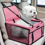 PetsHome Köpek araba koltuğu katlanabilir köpek araba yükseltici koltuk su geçirmez nefes alabilen Oxford seyahat çantası küçük ve orta köpekler, yavru köpekler ve evcil hayvanlar için - Saf Pembe