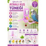 Petshop Aynalı Zilli Kuş Tüneği Salıncağı | Muhabbet Kuşu, Kanarya, Sultan Papağanı ve Sevda Papağanı İçin Kafes Oyuncağı ( Renk Değişkenlik Gösterebilir )