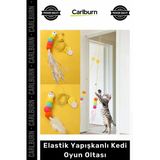 #Petshop Çanlı İnteraktif Hareketli Vantuzlu Zıplayan Egzersiz Elastik Yapışkanlı Kedi Oyun Oltası