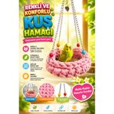Petshop El Örgüsü Kuş Hamağı ve Yatağı – Muhabbet Kuşu, Sultan Papağanı ve Küçük Kuşlar İçin Asılı Kafes Aksesuarı ( Renk Değişiklik Gösterebilir )