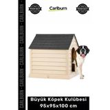 #Petshop Su Geçirmez Plastik Dış Mekan Bahçe Tipi Konforlu Büyük Köpek Kulübesi 95X95x100 Cm