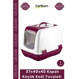 #Petshop Yavru Yetişkin Üstten Açılır Koku Giderici Şeffaf Kapılı 37x40x40 Kapalı Küçük Kedi Tuvalet