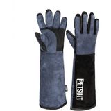 Petsuit Kedi Tutma Eldiveni - Kedi Yakalama Eldiveni 45cm – 5 Parmak - Lacivert - Siyah