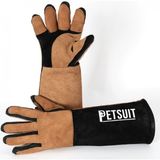 Petsuit Kedi Tutma Eldiveni - Kedi Yakalama Eldiveni 45cm – 5 Parmak - Siyah - Taba
