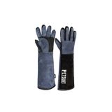 Petsuit Kedi Tutma Yakalama Eldiveni - 45 CM - Diş Geçmez - %100 Deri Siyah-Lacivert