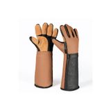 Petsuit Silinebilir Kedi Tutma Yakalama Eldiveni - 45 CM - Diş Geçmez - %100 Deri 3 Katmanlı