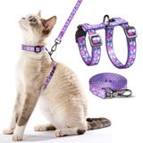 PetThem Kedi Koşum Takımı ve Tasma Seti - Kediler için Kaçış Korumalı Yelek Koşum, Rahat, Yumuşak, Hafif, Küçük Orta Büyük Kediler için Kolay Ayarlanabilir Kedi Yaka Koşum Takımı (Harikalar Diyarında
