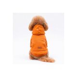 Pettrend Açık Turuncu Kanguru Cepli Kedi-Köpek Hoodie- Sweatshirt Kedi Köpek Kıyafeti