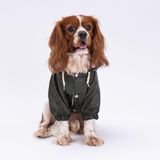 Pettrend Haki Mont Köpek Mont Köpek Kıyafeti Köpek Yağmurluğu(Küçük-Büyük Irklar) L