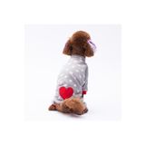 Pettrend Mini Kalpler Yumuşak Polar Tulum Kedi Köpek Tulumu Kedi Köpek Kıyafeti Kedi Köpek Elbisesi