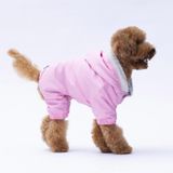 Pettrend Pembe Kürklü Tulum Yağmurluk Küçük Irk Yağmurluk Köpek Kıyafeti pembe