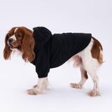 Pettrend Siyah Köpek Mont Kıyafeti Yağmurluğu (Küçük-Büyük Irklar) 7XL
