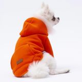 Pettrend Turuncu Kanguru Cepli Kedi-Köpek Hoodie- Sweatshirt Kedi Köpek Kıyafeti - L