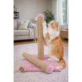 Pettrend Yedekli Pudra Kedi Tırmalama Tahtası Yedek Borulu-42Cm
