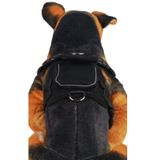 PETTY COMFORT-Cepli Köpek Göğüs Tasması-Köpek sırt çantası-Halkalı-Air mesh (Hava geçirgen) göğüs tasması (Siyah, Small)