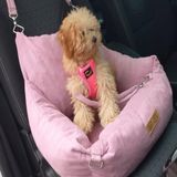 PETTY COMFORT Köpek Oto Koltuğu-köpek Seyahat Koltuğu-ayarlanabilir Çift Kordon-köpek Kedi Yatağı-taşınabilir (Pembe Medium)