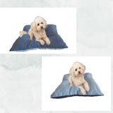 PETTY COMFORT-Köpek Yatağı minderi-Büyük ırk köpek yatağı Minderi-Çift taraflı-Yıkanabilir-Elyaf dolgulu-80x60 cm (Antrasit/Gri, Large)