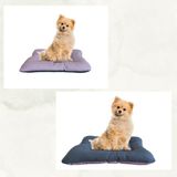 PETTY COMFORT-Köpek Yatağı minderi-Orta ırk -Büyük ırk -Çift taraflı-Yıkanabilir-Elyaf dolgulu-Yerli üretim (Pembe/Gri, Large)
