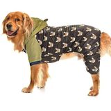 Petza Büyük Irk Paçalı Köpek Mont - Duma Yeşil, 7XL