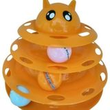 Petzoom Kedi Başlıklı 3 Katlı Kedi Oyuncağı - Renkli