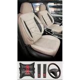Peugeot 106, 107, 205, 206, 207, 208, 396, 307, 308 Uyumlu Krem Tay Tüyü Ön Arka Full Takım Koltuk Kılıfı Boyun Yastığı Kemer Koforu Direksiyon Kılıfı Seti