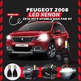 Peugeot 2008 2016-2019 Kısa Far Uyumlu Şimşek Etkili Led Xenon Light Series H7