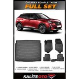 Peugeot 2008 Alt Bagaj Havuzu+4.5d Havuzlu Paspas Seti 2023 Model - Siyah