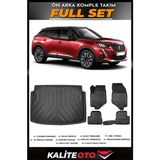 Peugeot 2008 Üst Bagaj Havuzu+4.5d Havuzlu Paspas Seti 2024 Model - Siyah