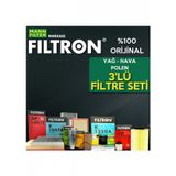 Peugeot 206+ 1.4 Hdı Filtron Filtre Bakım Seti 2009-2014 3Lü