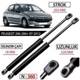 Peugeot 206 Hatchback Bagaj Amortisörü Takimi Yan Sanayi 8731E6 56963258