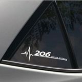 Peugeot 206 Napız Kalp Kelebek Cam için Sticker Yapıştırma
