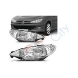 Peugeot 206 Sağ + Sol Ön Far Takımı Manuel Ayarlı 2003-2008