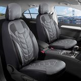 peugeot 206 Uyumlu Full Deri Oto Koltuk Kılıfı Ön Arka Set Classy Model Gri Siyah Sc - Gri - Siyah