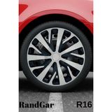Peugeot 206 Van 16'' Inç Jant Kapağı (4 Adet) Siyah Gri C112