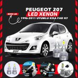 Peugeot 207 1996-2011 Kısa Far Uyumlu Şimşek Etkili Led Xenon Performance Series H7